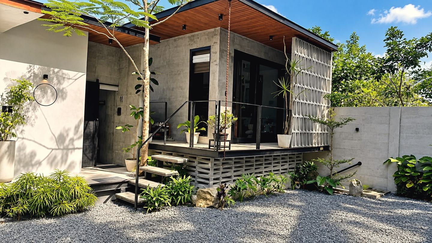 Garden and cabin