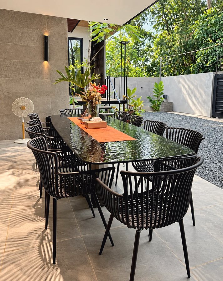 Outdoor dining table
